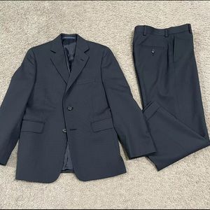Boys Joseph Abboud suit set 100% wool pinstripe 14
